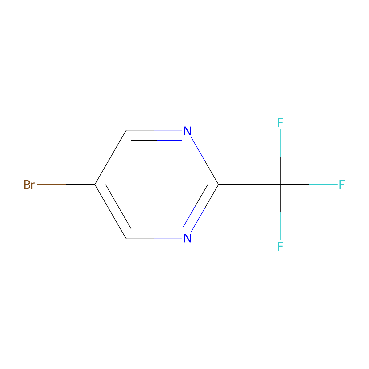 5-Bromo-2-(trifluoromethyl)pyrimidine molecular structure, CAS 799557-86-1