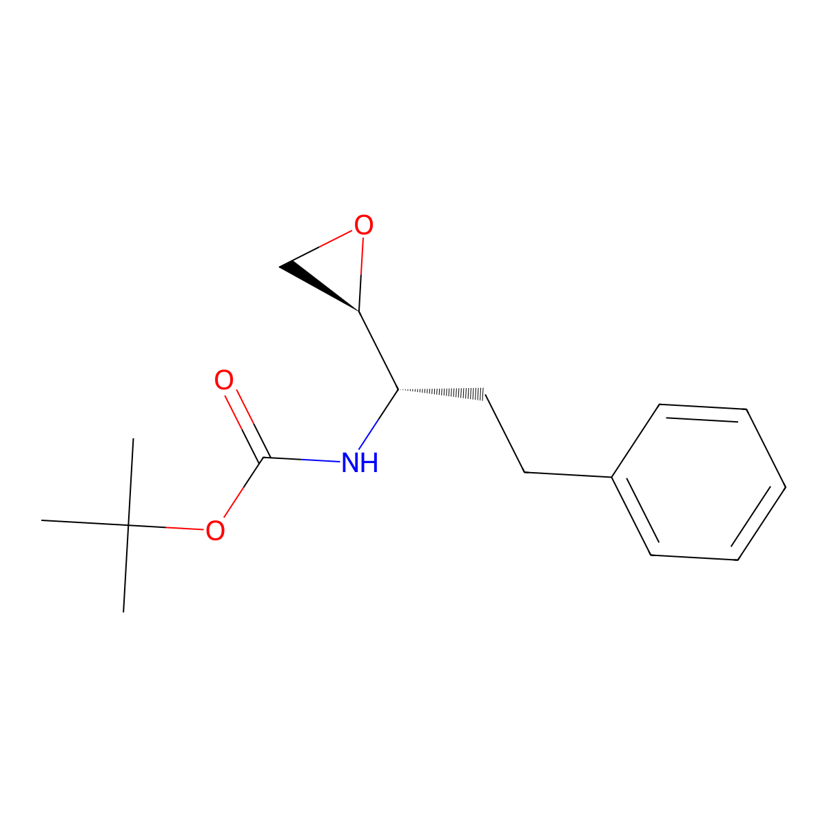 erythro-N-Boc-L-homophenylalanine epoxide molecular structure, CAS 799559-75-4