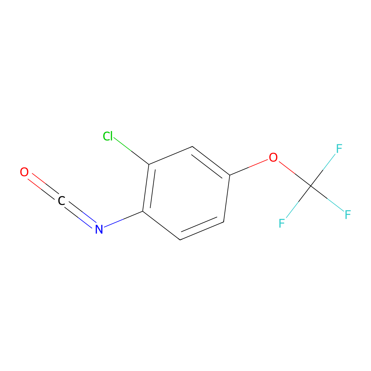 2-Chloro-1-isocyanato-4-(trifluoromethoxy)benzene molecular structure, CAS 79960-69-3
