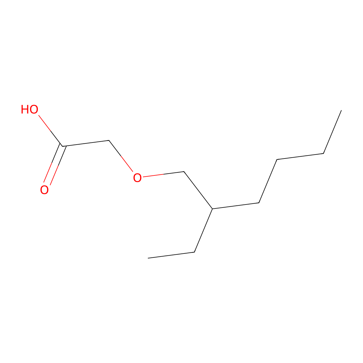 Acetic acid, [(2-ethylhexyl)oxy]- molecular structure, CAS 79962-88-2