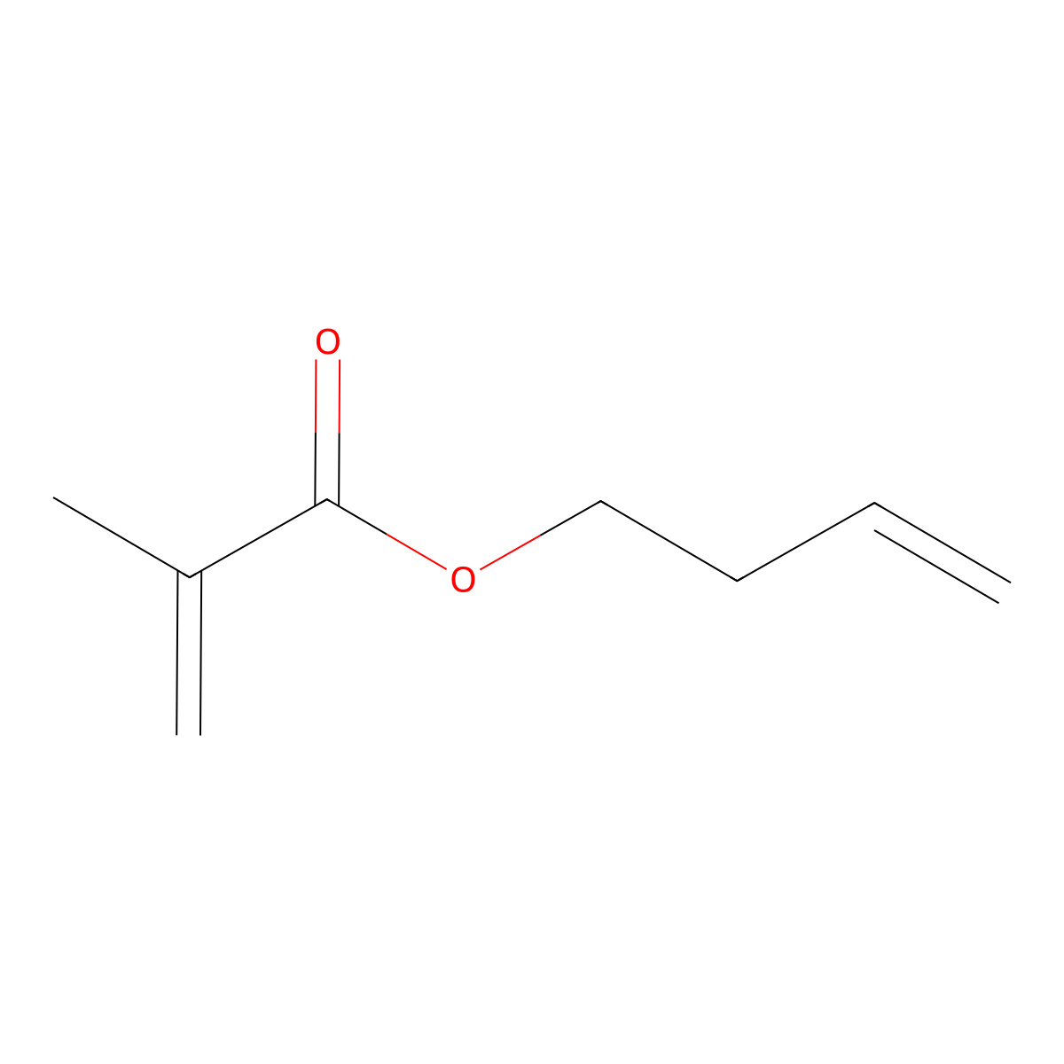 2-Propenoic acid, 2-methyl-, 3-butenyl ester molecular structure, CAS 79964-12-8