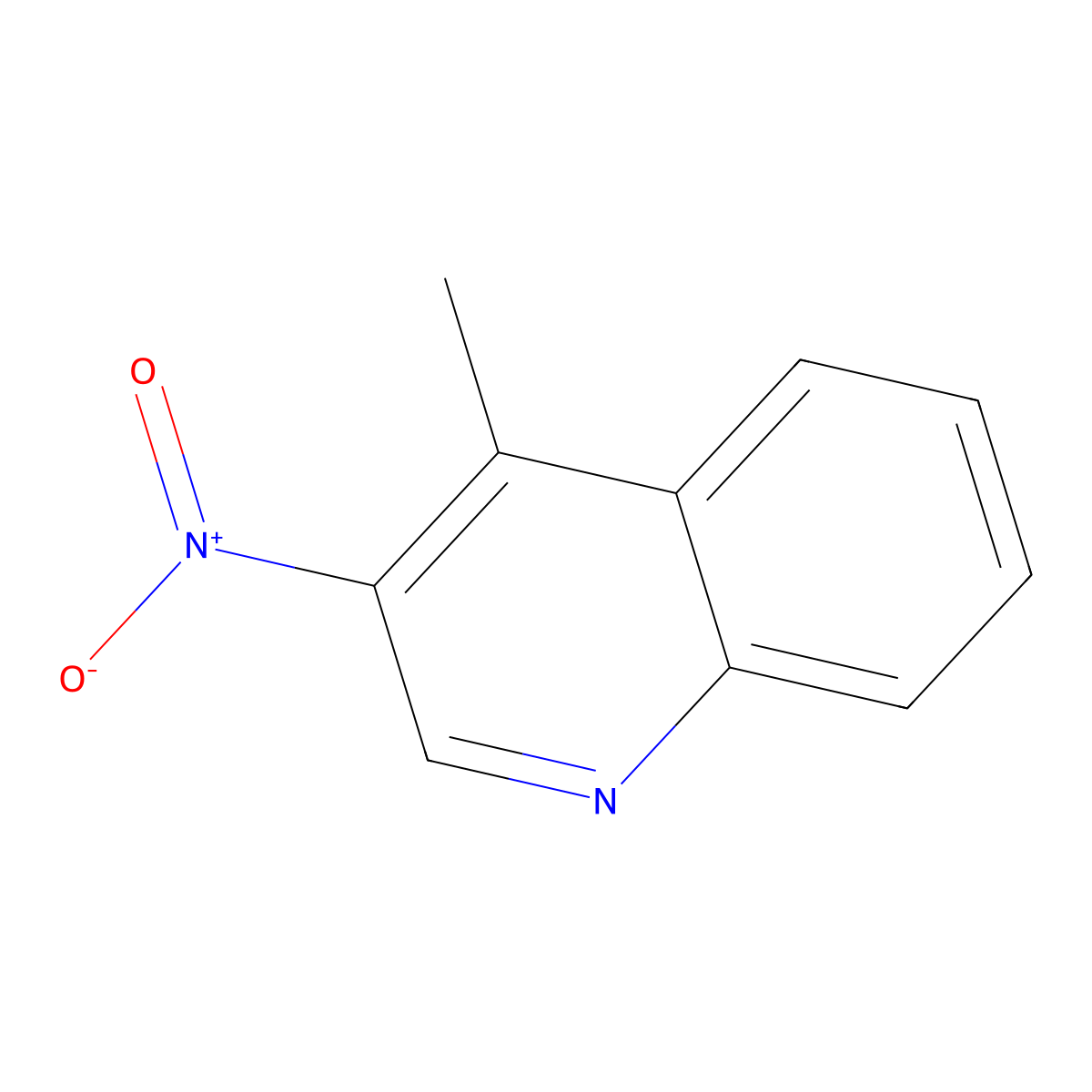 4-Methyl-3-nitroquinoline molecular structure, CAS 79965-62-1