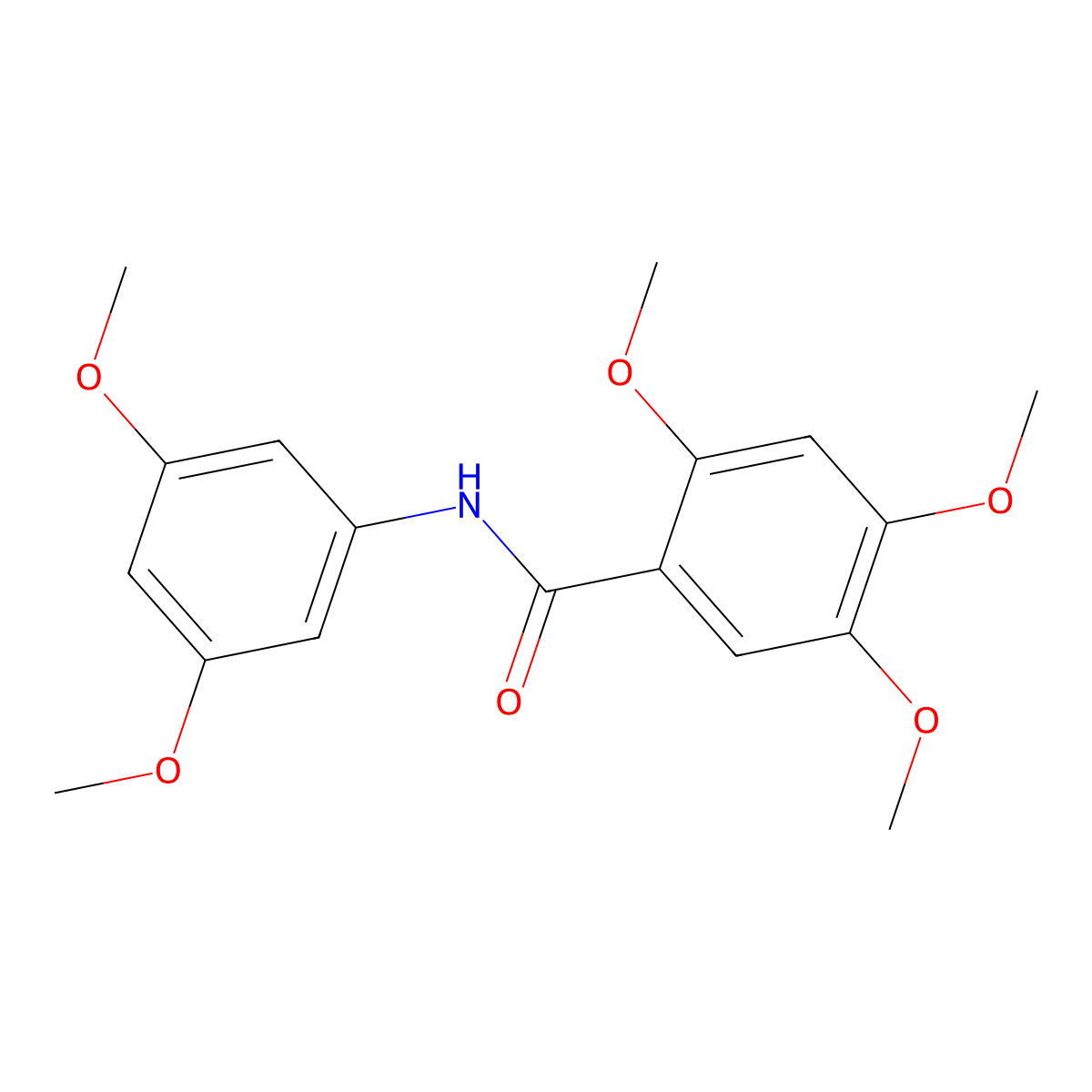 N-(3,5-dimethoxyphenyl)-2,4,5-trimethoxybenzamide molecular structure, CAS 79966-80-6