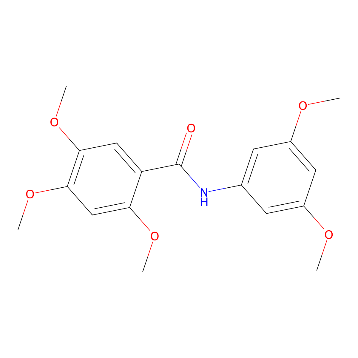 N-(3,5-dimethoxyphenyl)-2,4,5-trimethoxybenzamide molecular structure, CAS 79966-80-6