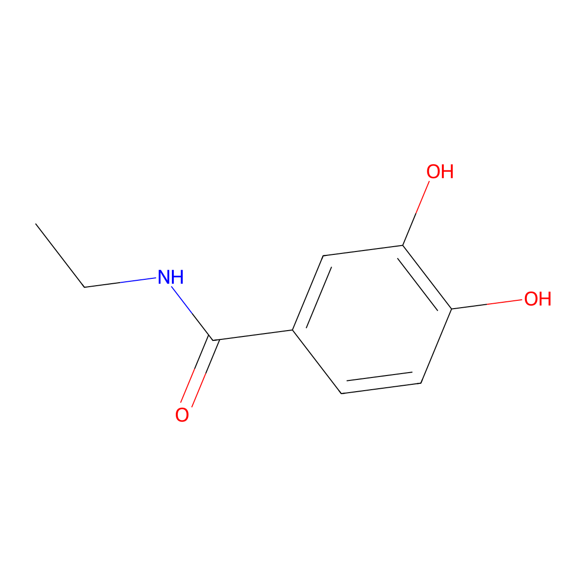 N-Ethyl-3,4-dihydroxybenzamide molecular structure, CAS 79967-08-1