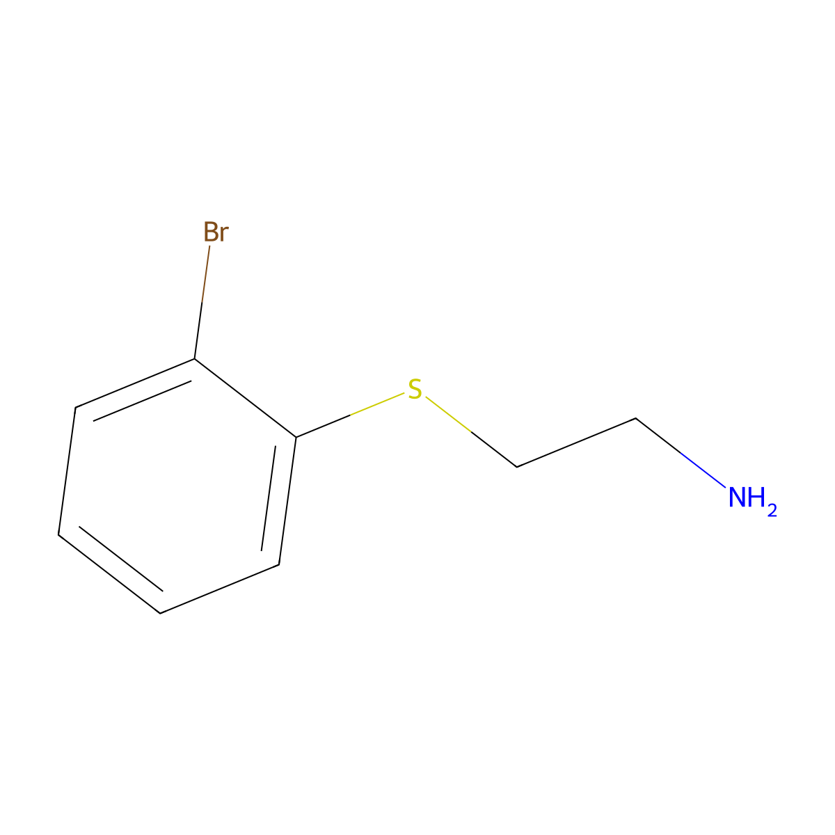 2-[(2-Bromophenyl)sulfanyl]ethan-1-amine molecular structure, CAS 799764-06-0