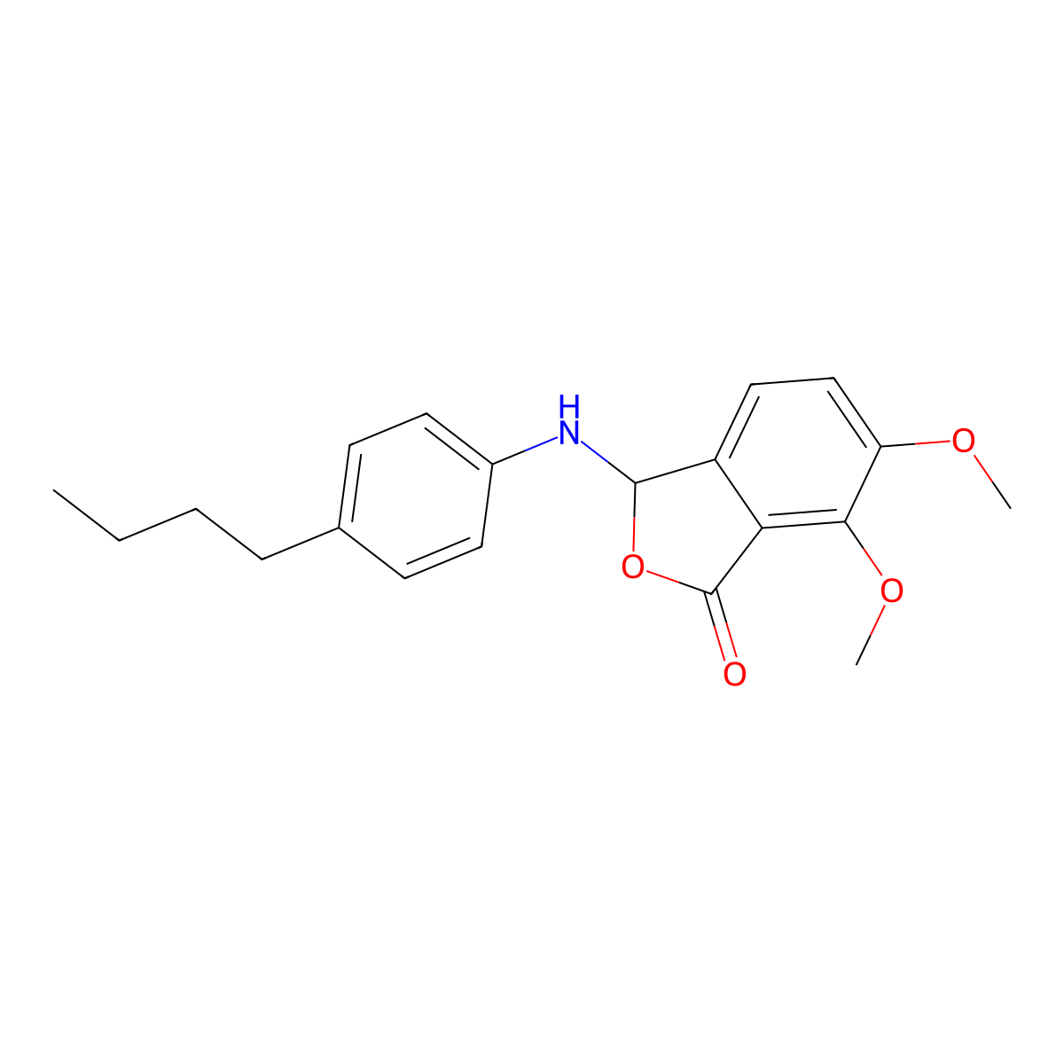 3-[(4-butylphenyl)amino]-6,7-dimethoxy-2-benzofuran-1(3H)-one molecular structure, CAS 799771-63-4