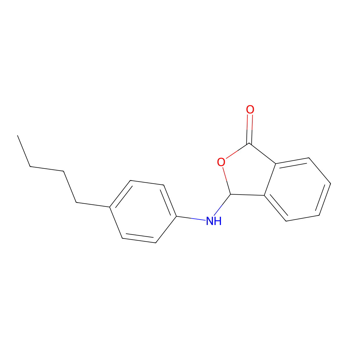 3-((4-butylphenyl)amino)isobenzofuran-1(3H)-one molecular structure, CAS 799776-11-7