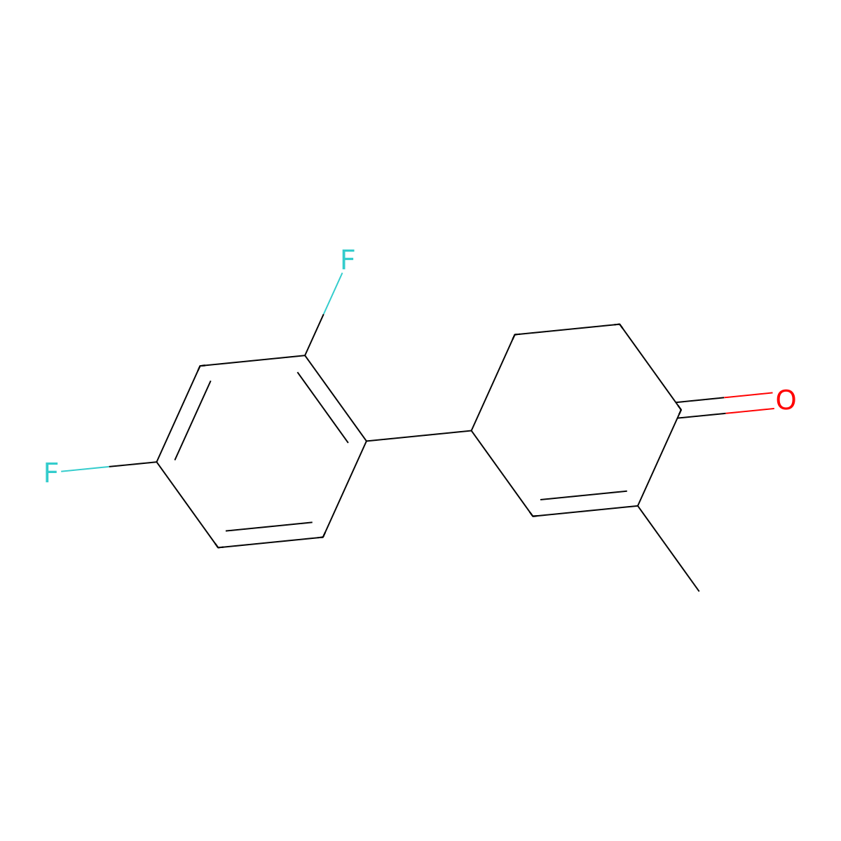 4-(2,4-Difluorophenyl)-2-methyl-2-cyclohexen-1-one molecular structure, CAS 799776-81-1