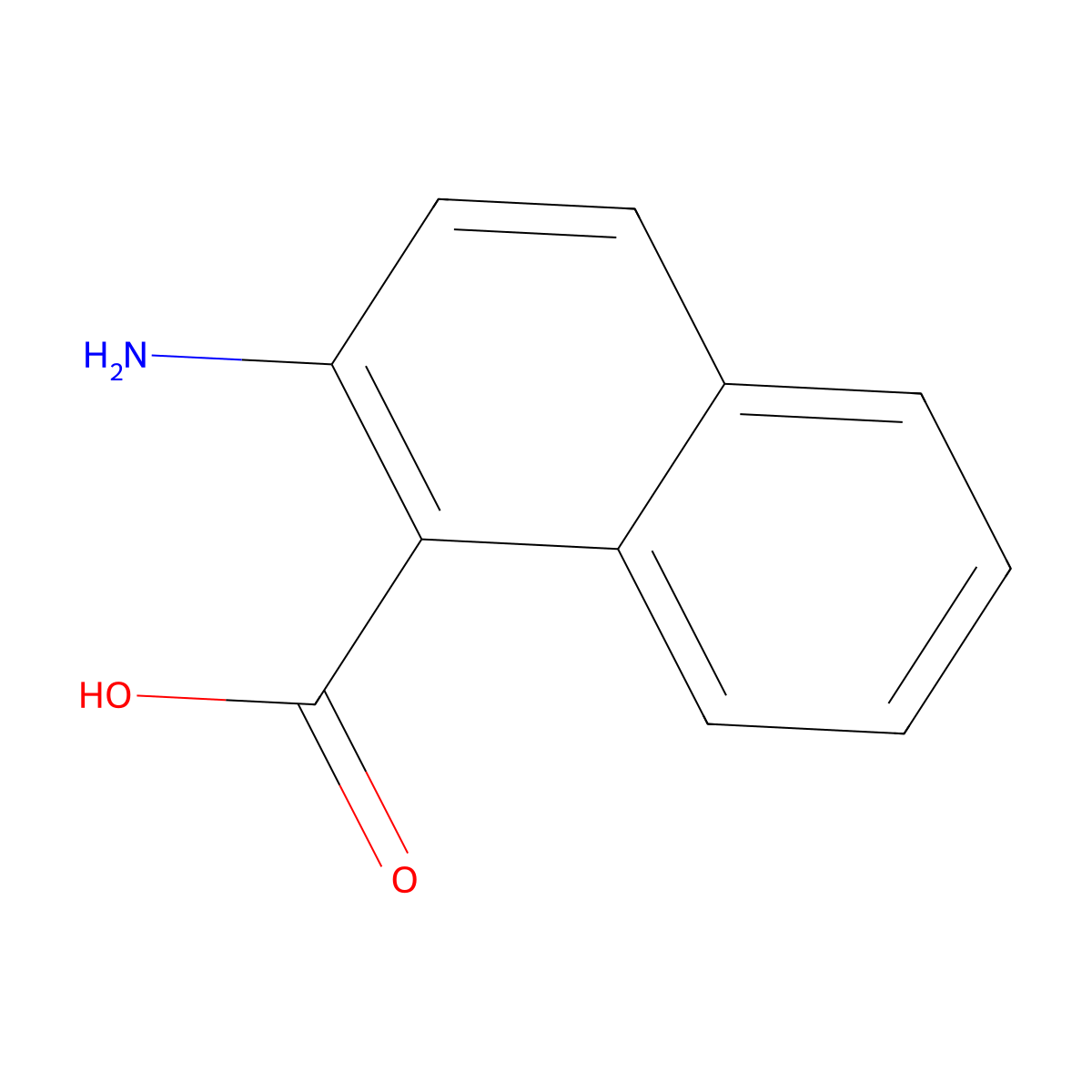 2-Aminonaphthalene-1-carboxylic acid molecular structure, CAS 79979-69-4