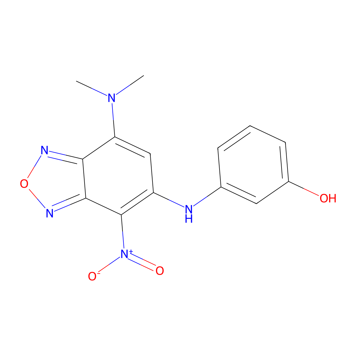 3-[[7-(Dimethylamino)-4-nitro-2,1,3-benzoxadiazol-5-yl]amino]phenol molecular structure, CAS 799811-18-0