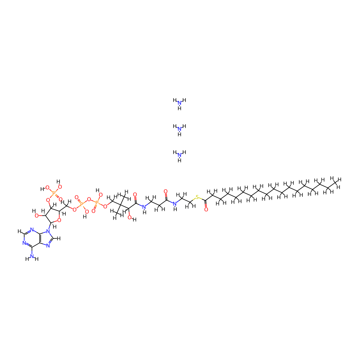 stearoyl Coenzyme A (ammonium salt) molecular structure, CAS 799812-87-6
