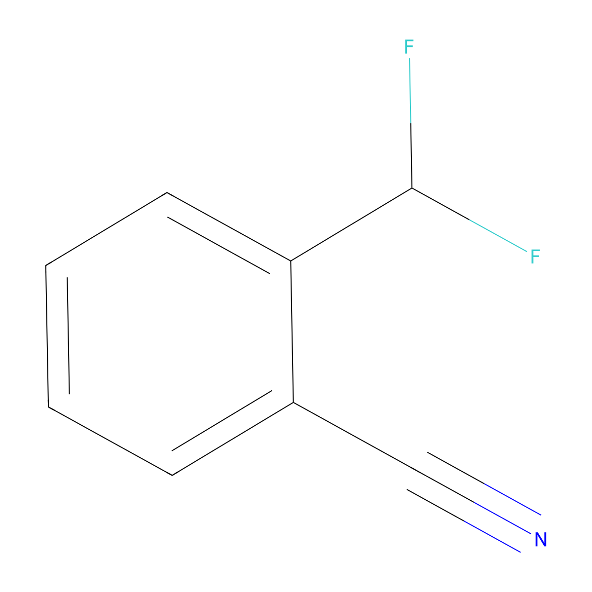2-(Difluoromethyl)benzonitrile molecular structure, CAS 799814-30-5