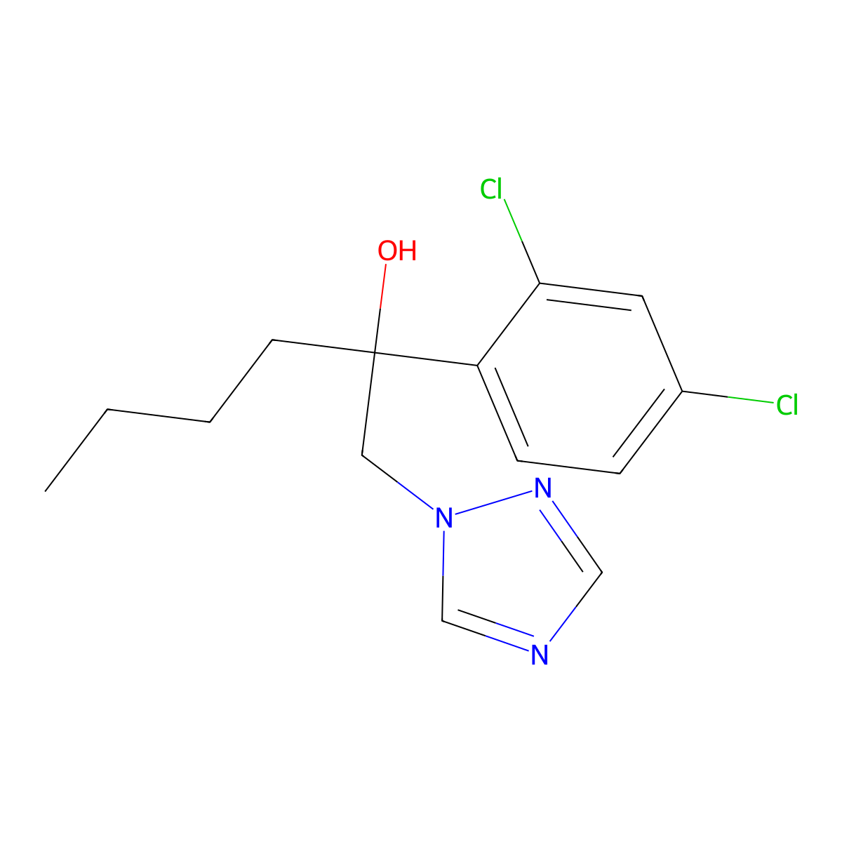 Hexaconazole molecular structure, CAS 79983-71-4
