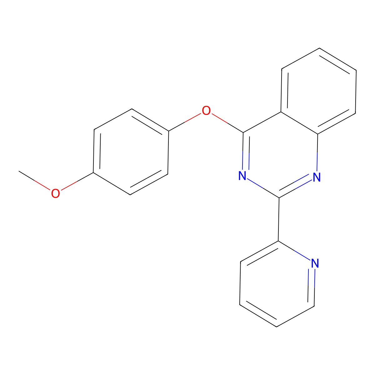 4-(4-Methoxyphenoxy)-2-pyridin-2-ylquinazoline molecular structure, CAS 799830-95-8