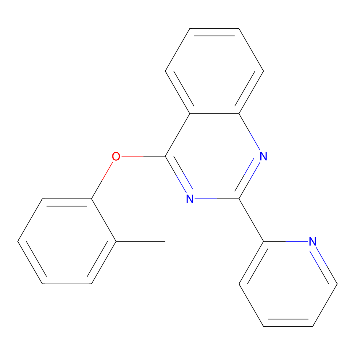 4-(2-Methylphenoxy)-2-pyridin-2-ylquinazoline molecular structure, CAS 799832-03-4