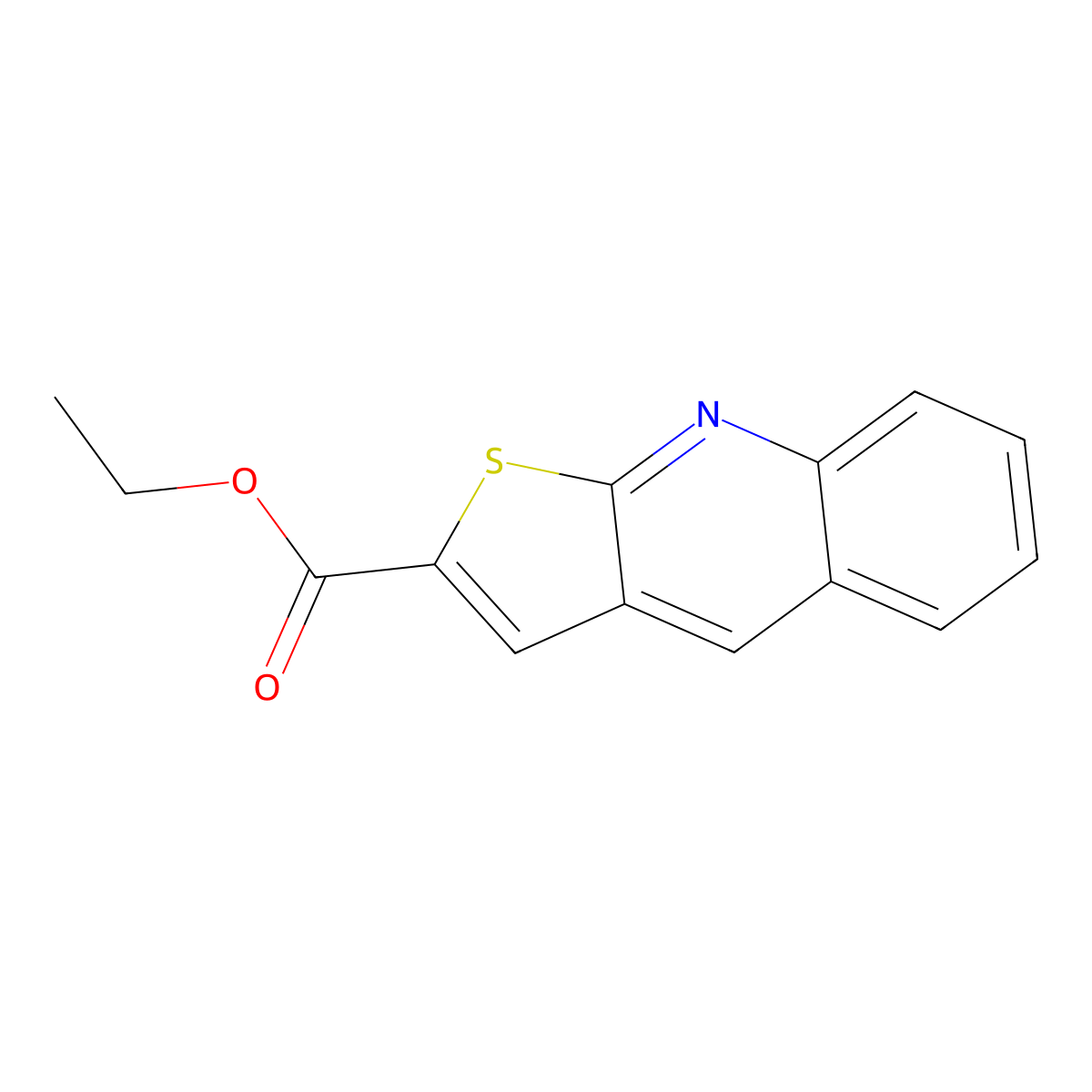 Ethyl thieno[2,3-b]quinoline-2-carboxylate molecular structure, CAS 799833-64-0