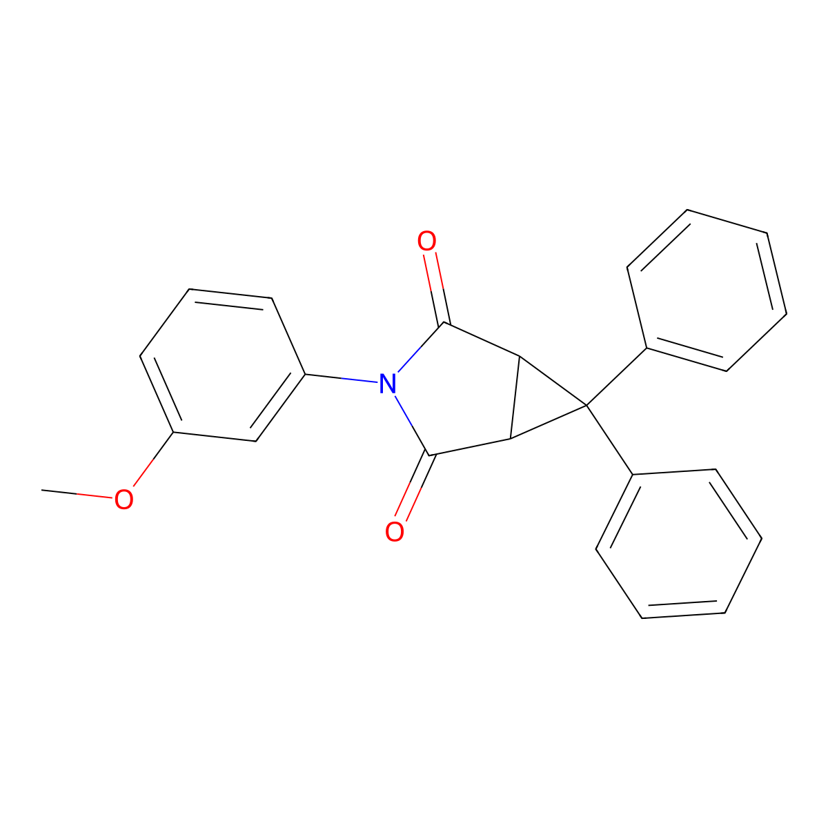 3-(3-Methoxyphenyl)-6,6-diphenyl-3-azabicyclo[3.1.0]hexane-2,4-dione molecular structure, CAS 799835-95-3