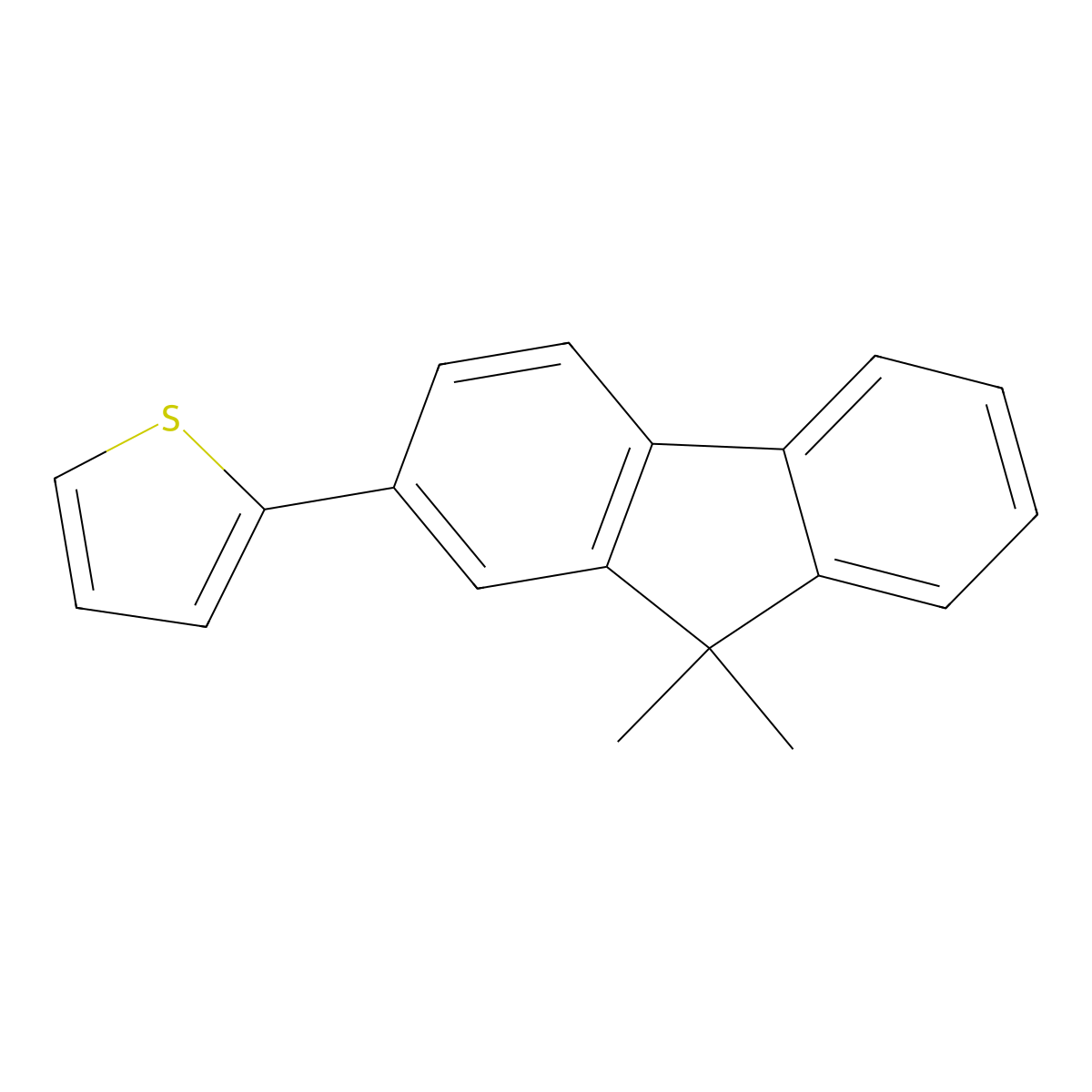 2-(9,9-Dimethyl-9H-fluoren-2-YL)thiophene molecular structure, CAS 799855-06-4