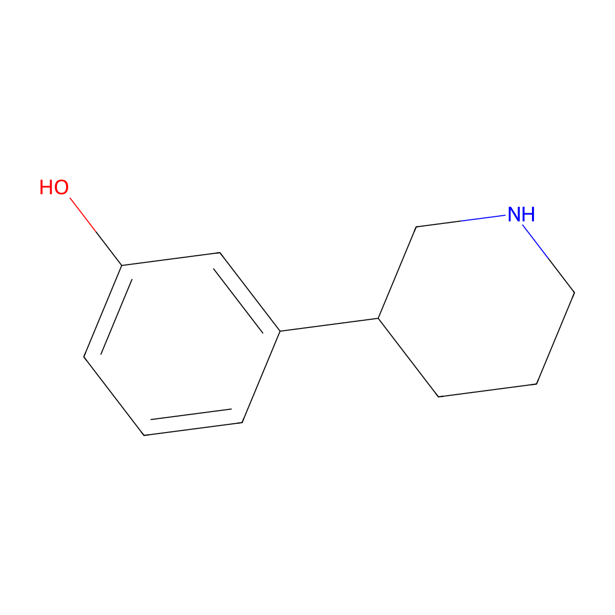 Phenol, 3-(3-piperidinyl)- molecular structure, CAS 79987-84-1