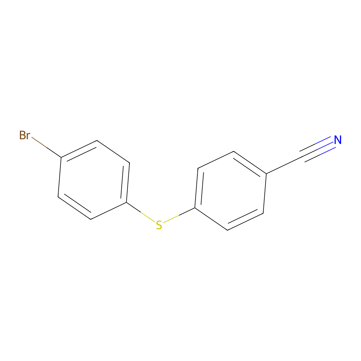 4-((4-Bromophenyl)thio)benZonitrile molecular structure, CAS 79995-40-7