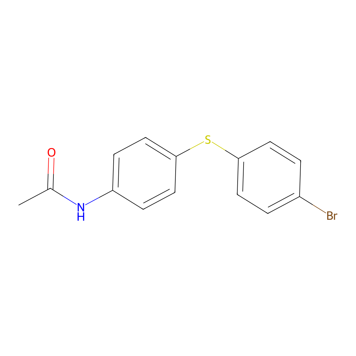 N-{4-[(4-bromophenyl)sulfanyl]phenyl}acetamide molecular structure, CAS 79995-57-6