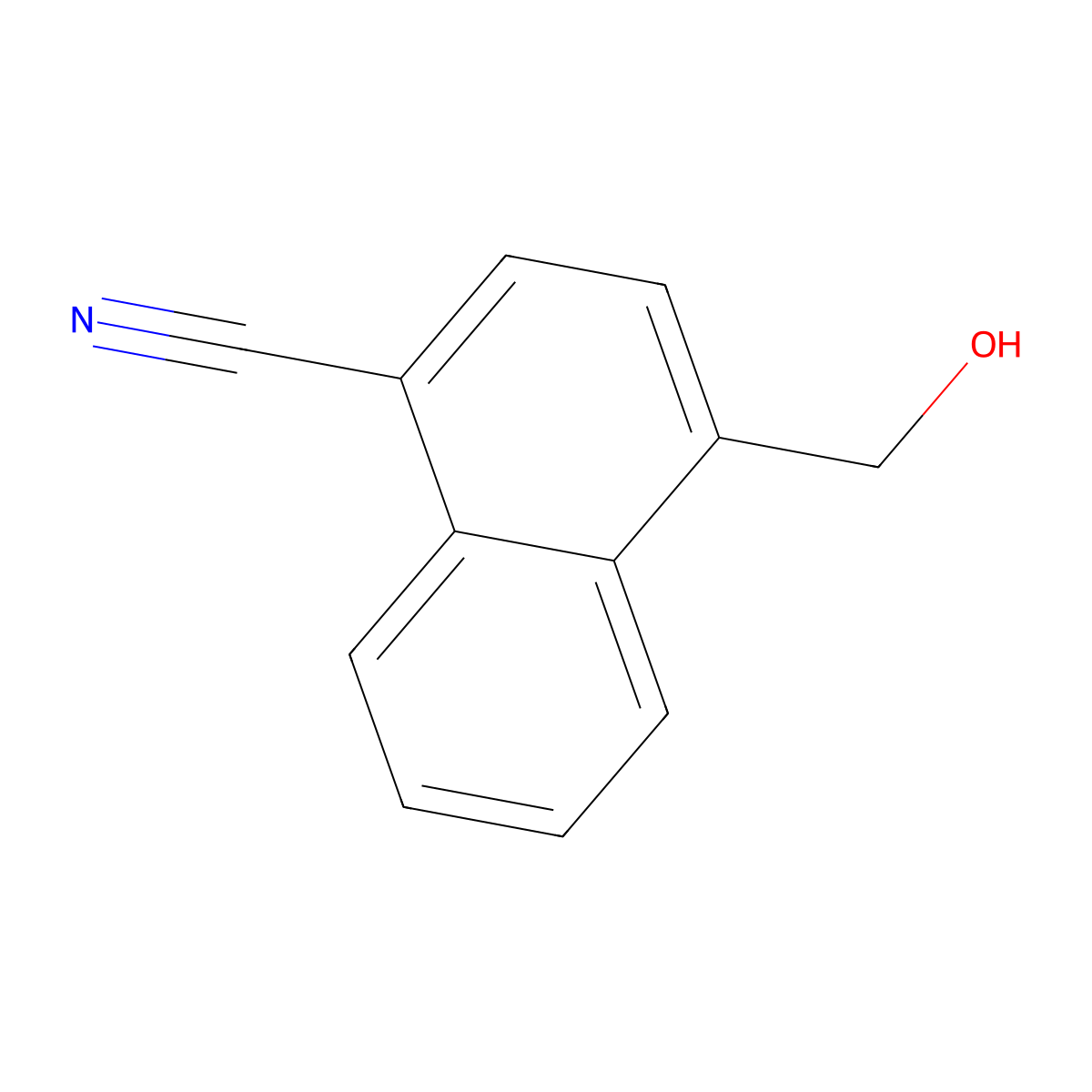 4-(Hydroxymethyl)naphthalene-1-carbonitrile molecular structure, CAS 79996-90-0