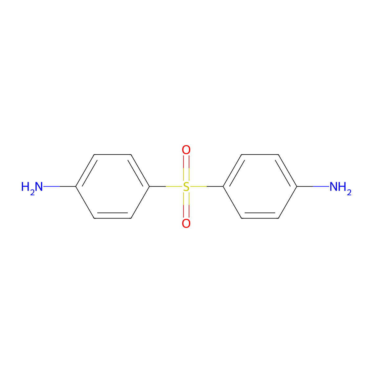 Dapsone molecular structure, CAS 80-08-0