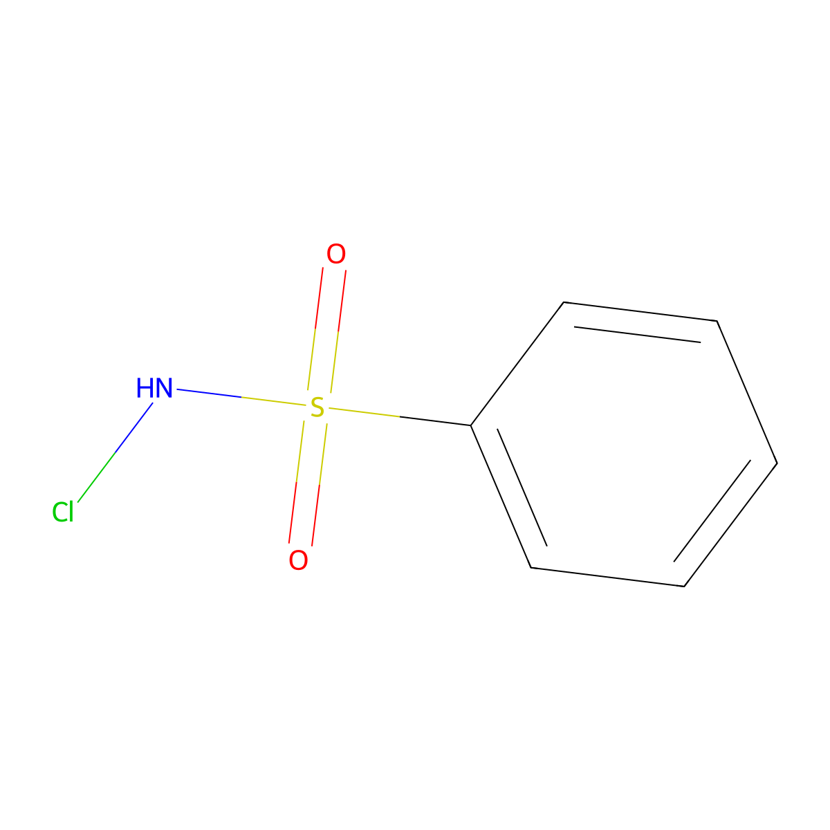 N-Chlorobenzenesulfonamide molecular structure, CAS 80-16-0