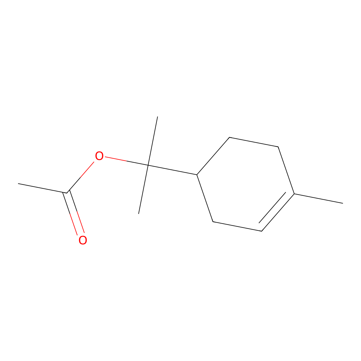 alpha-Terpinyl acetate molecular structure, CAS 80-26-2