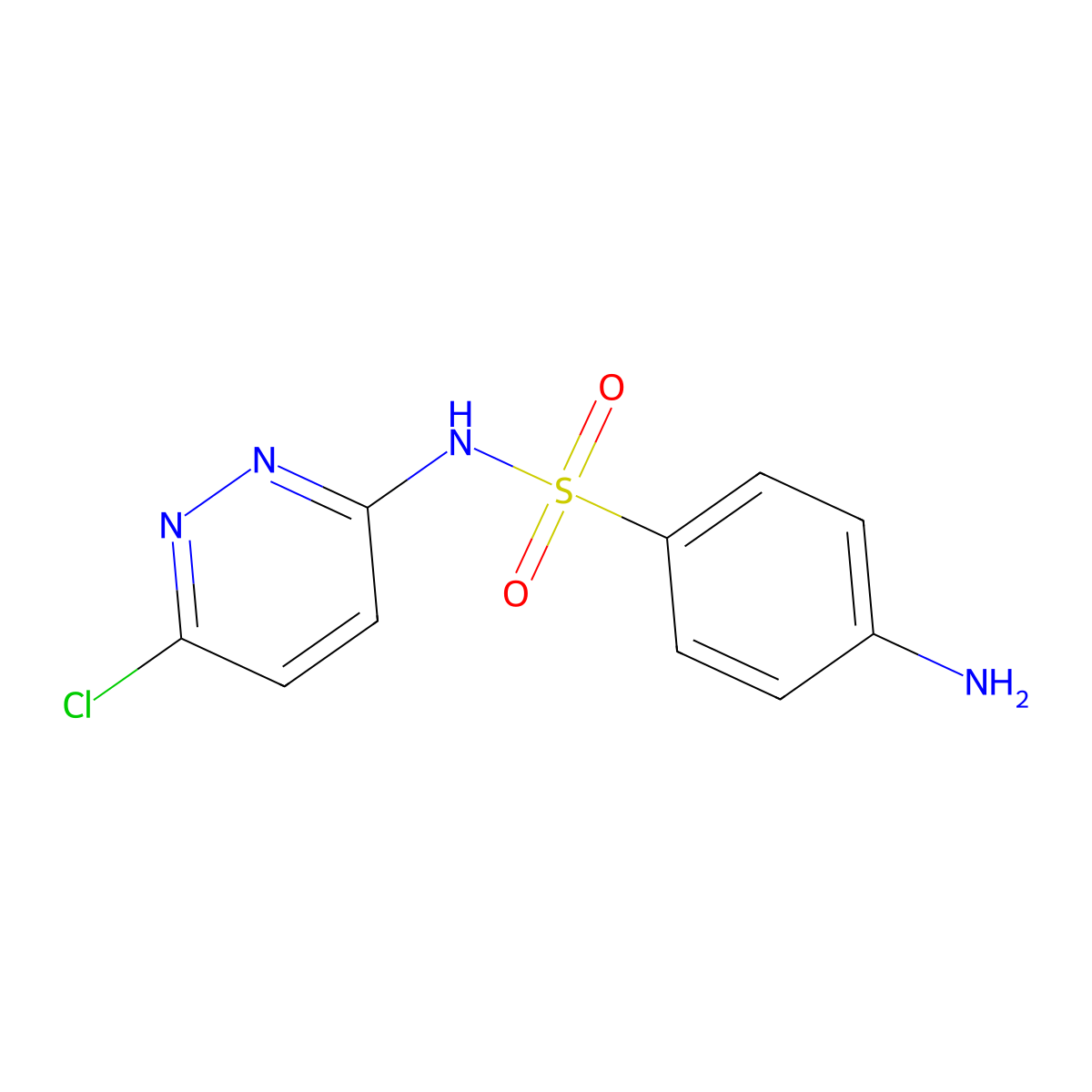 Sulfachlorpyridazine molecular structure, CAS 80-32-0