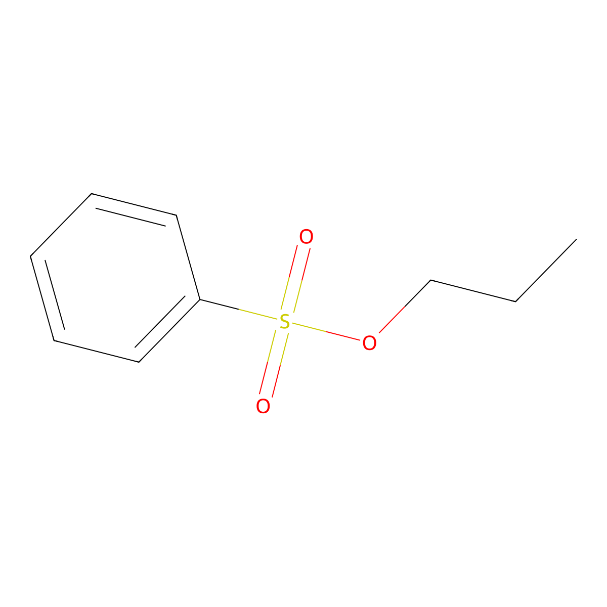 Propyl benzenesulfonate molecular structure, CAS 80-42-2