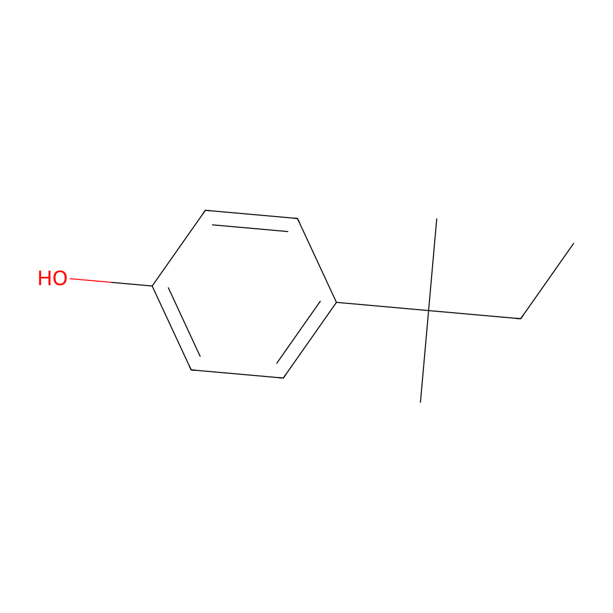 4-tert-Pentylphenol molecular structure, CAS 80-46-6