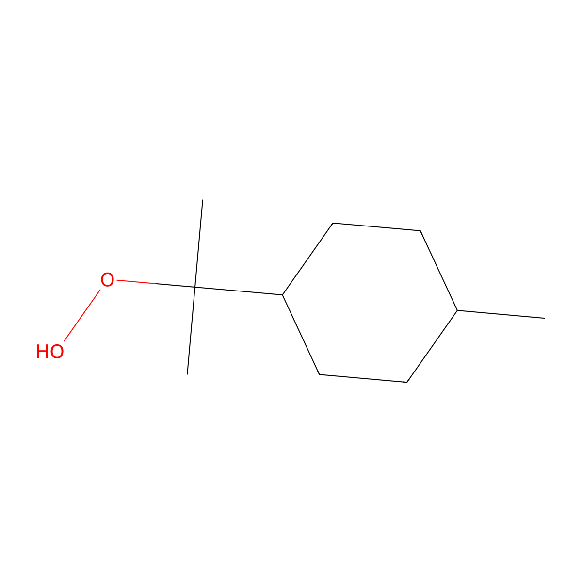 p-Menthane hydroperoxide molecular structure, CAS 80-47-7