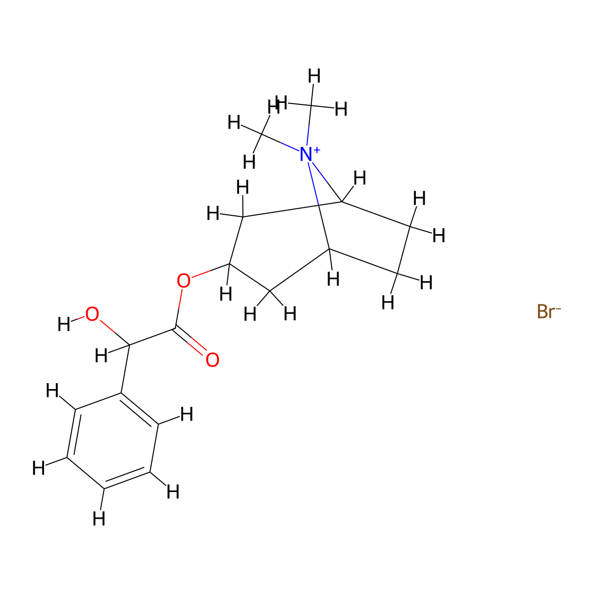 Homatropine Methylbromide molecular structure, CAS 80-49-9