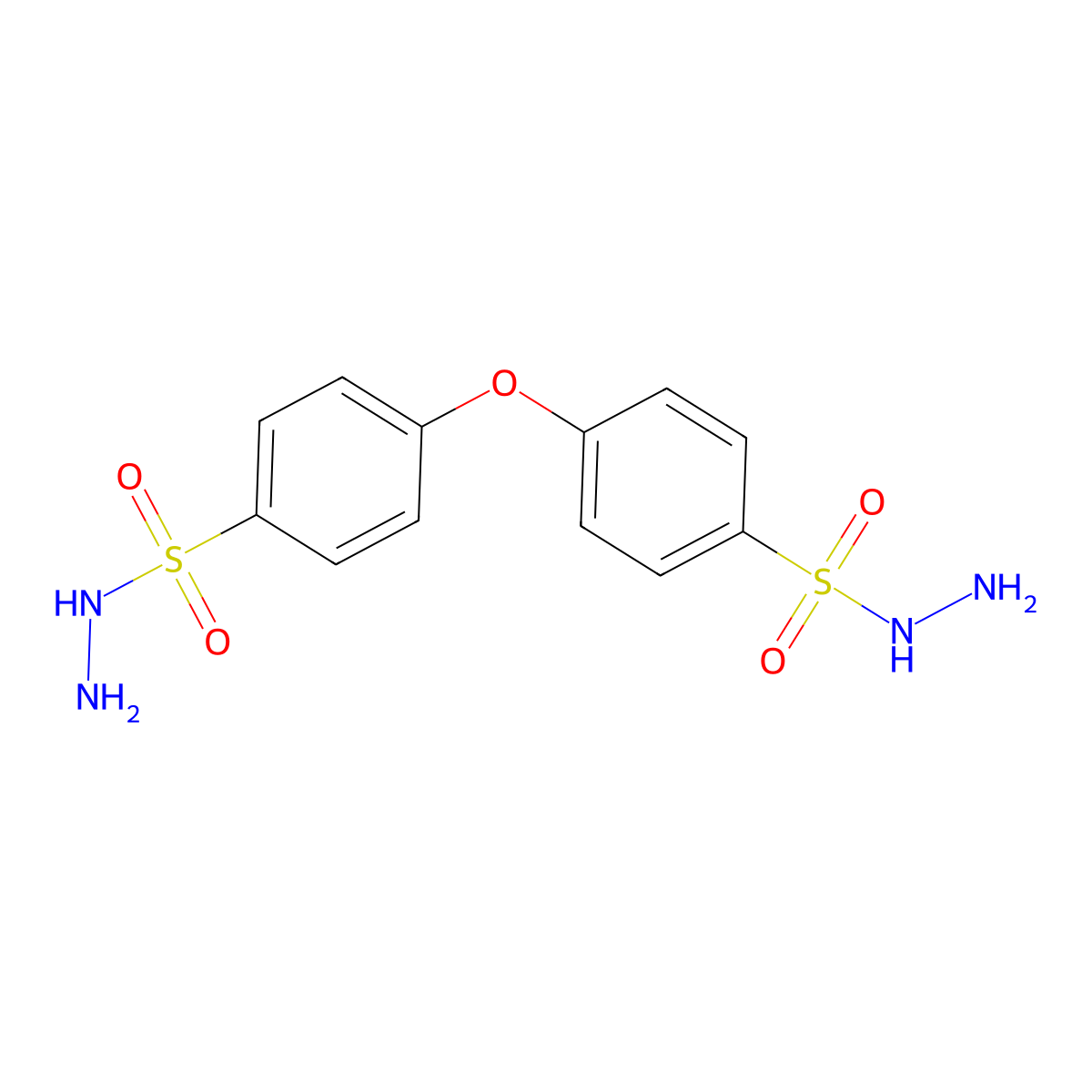 p,p'-Oxybis(benzenesulfonyl hydrazide) molecular structure, CAS 80-51-3