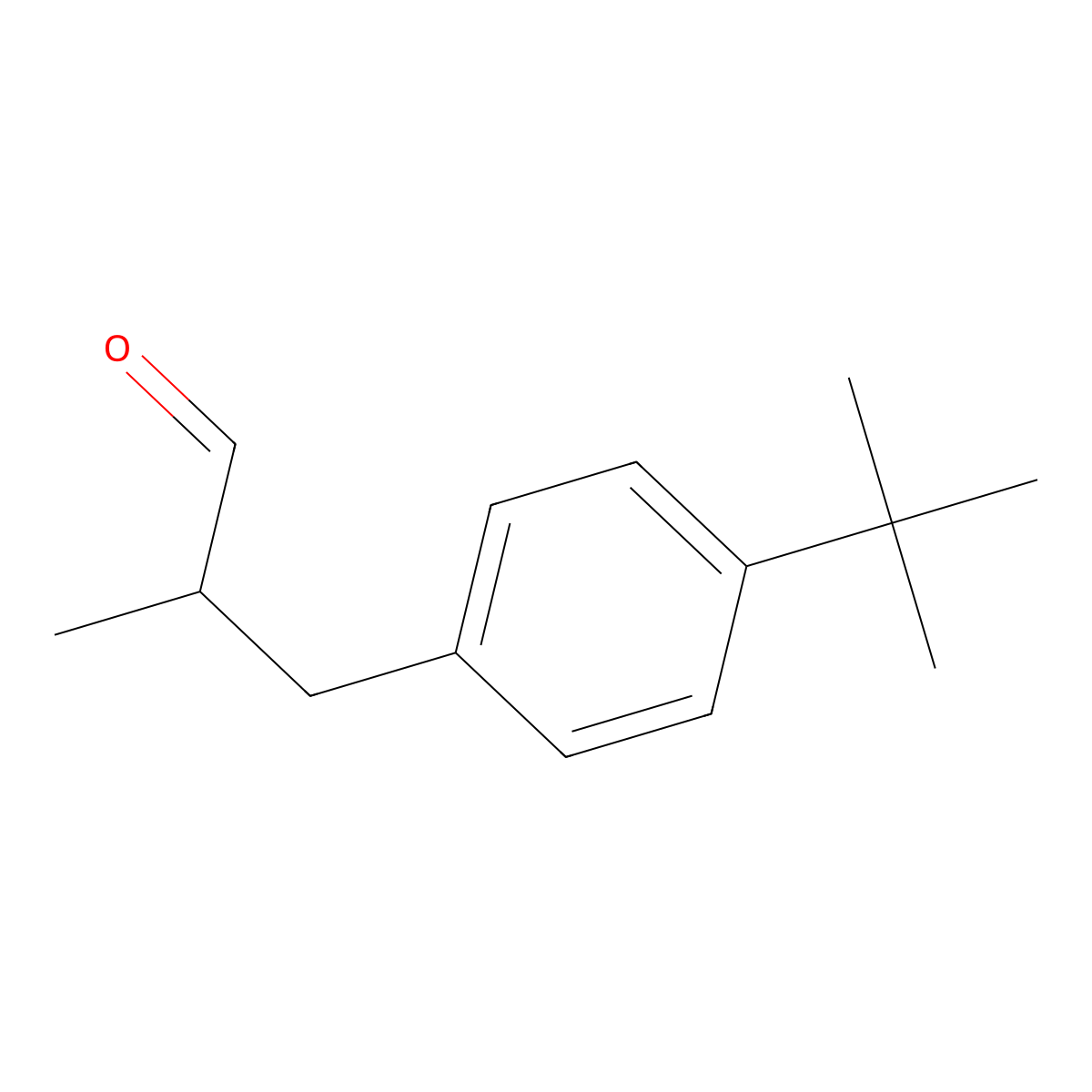 Lilial molecular structure, CAS 80-54-6