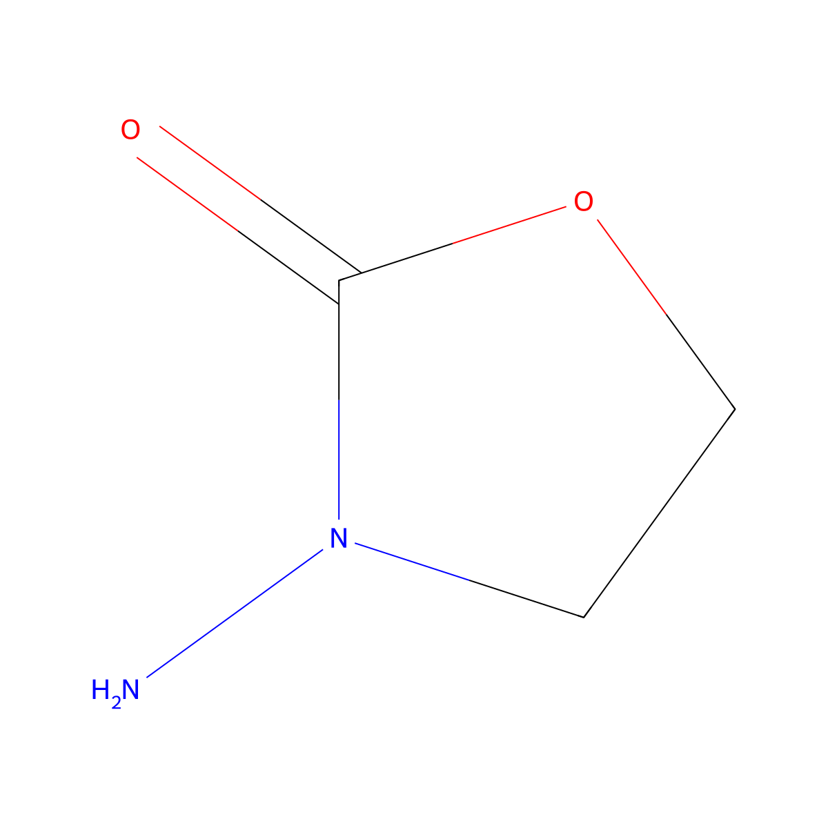 3-Amino-2-oxazolidinone molecular structure, CAS 80-65-9