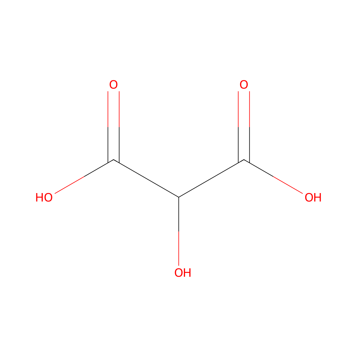 Tartronic acid molecular structure, CAS 80-69-3