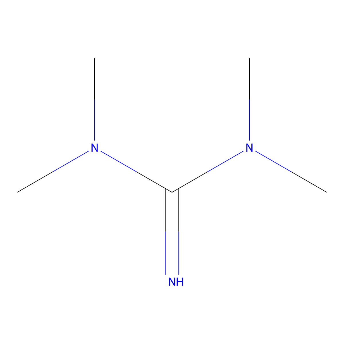 1,1,3,3-Tetramethylguanidine molecular structure, CAS 80-70-6