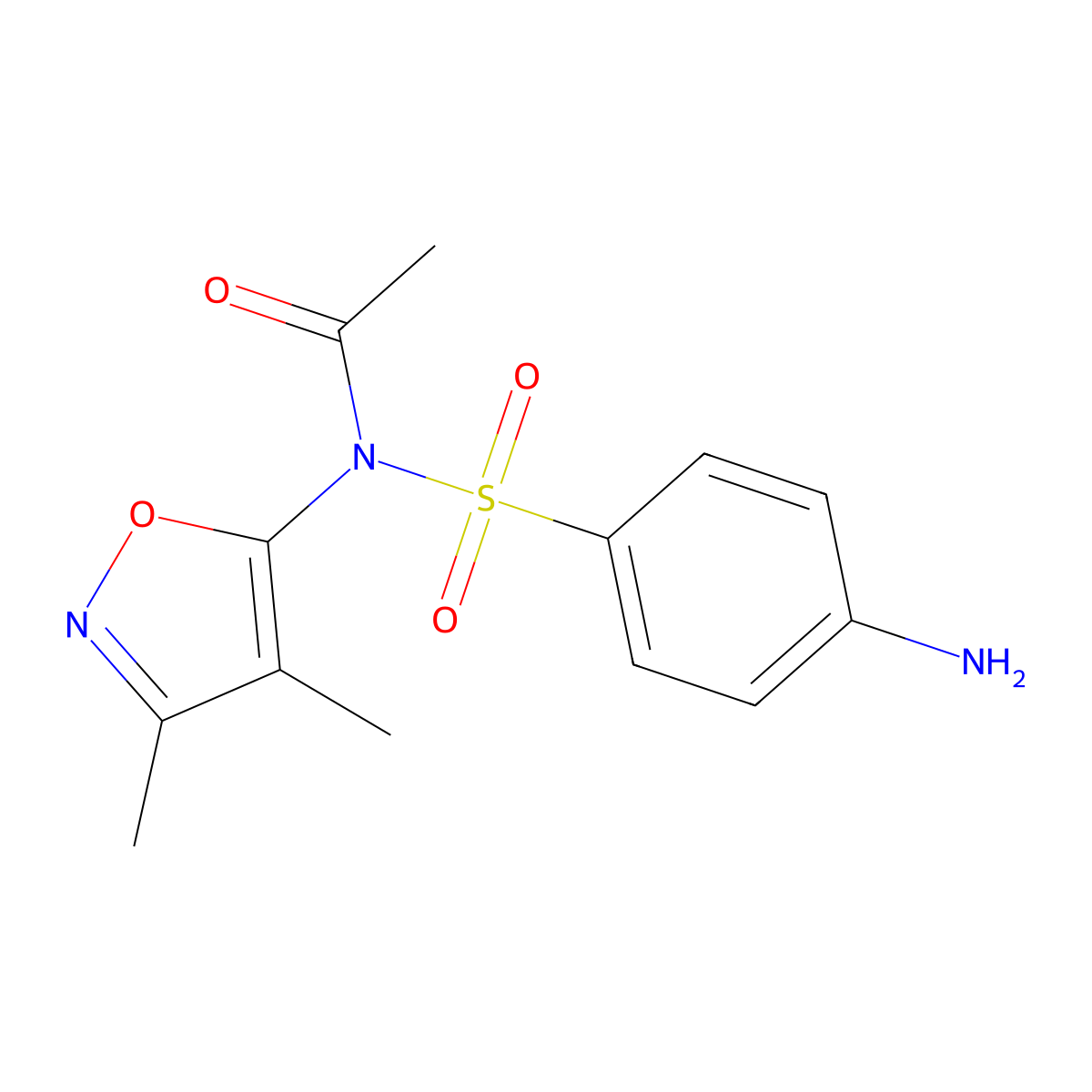 Sulfisoxazole Acetyl molecular structure, CAS 80-74-0