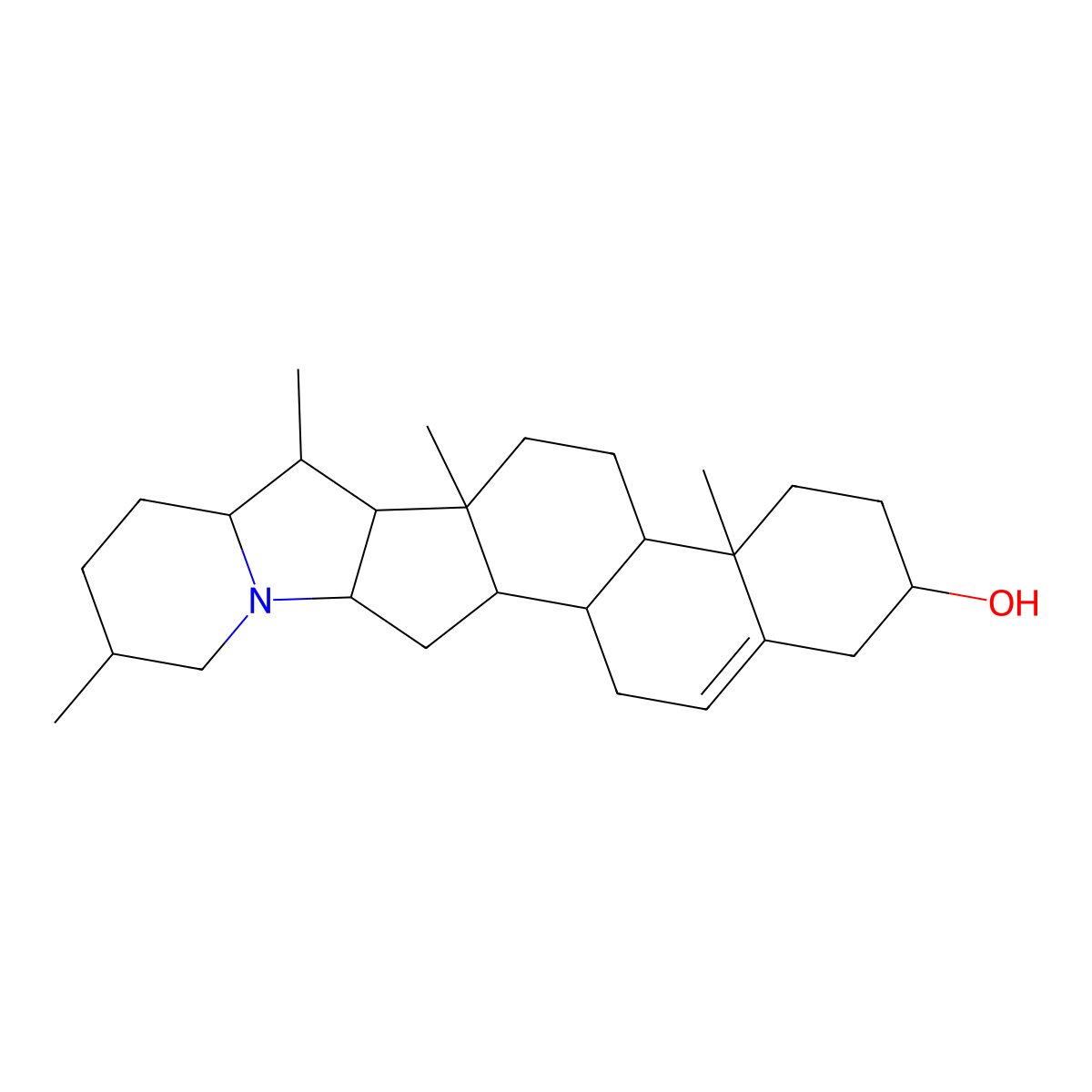 Solanidine molecular structure, CAS 80-78-4
