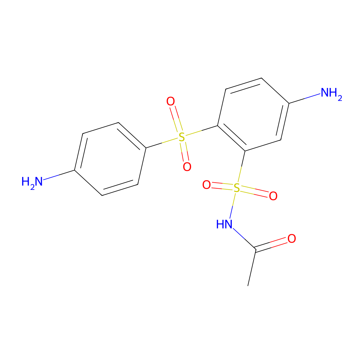 Acetosulfone molecular structure, CAS 80-80-8