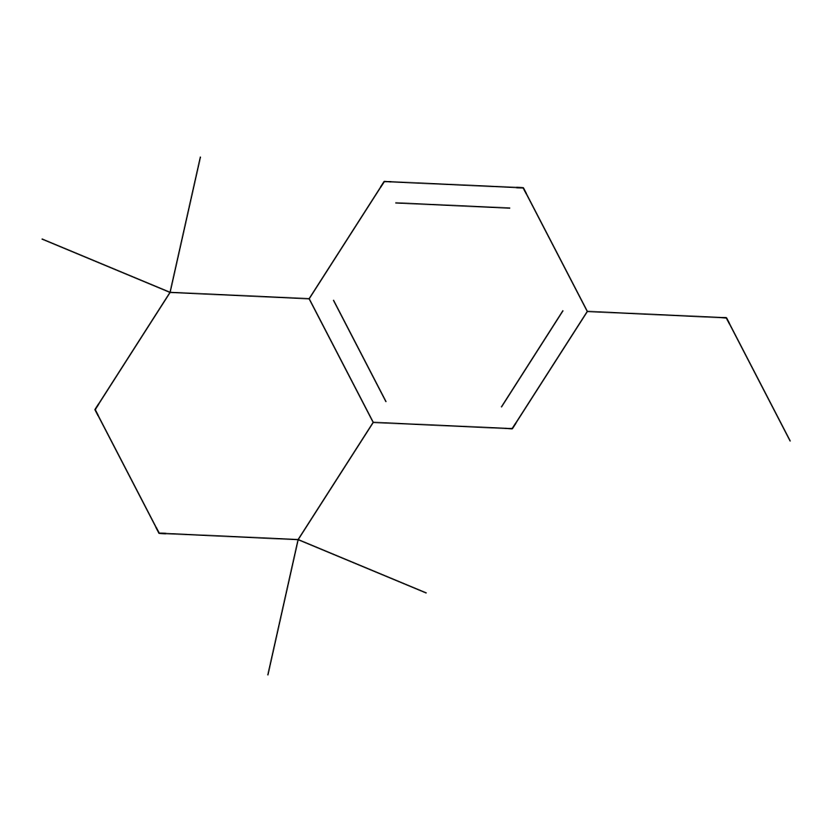 Naphthalene, 6-ethyl-1,2,3,4-tetrahydro-1,1,4,4-tetramethyl- molecular structure, CAS 80-81-9