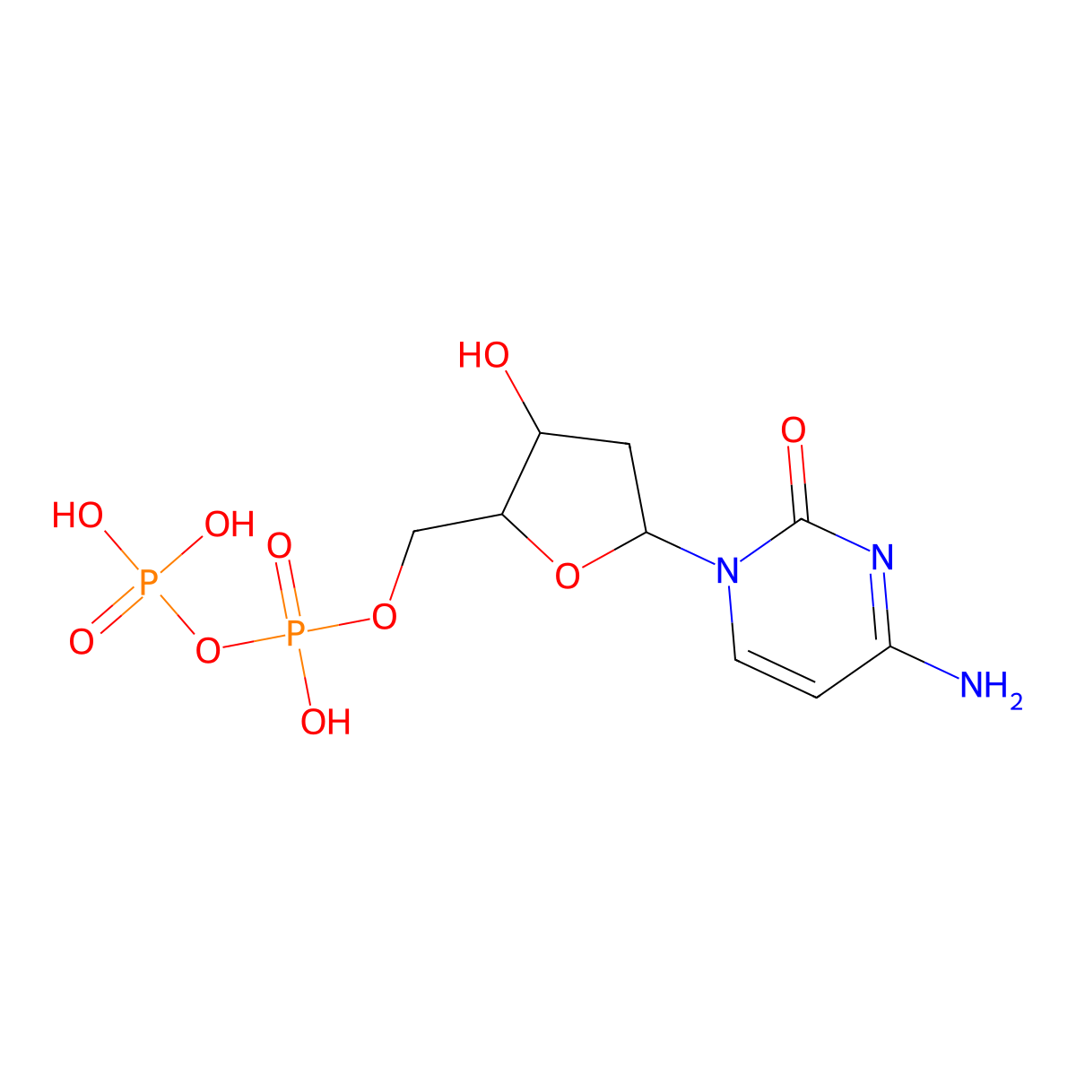 dCDP molecular structure, CAS 800-73-7
