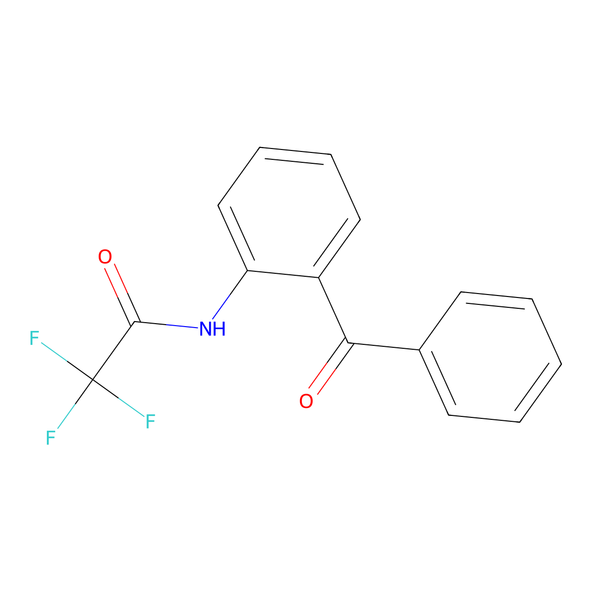 N-(2-Benzoylphenyl)-2,2,2-trifluoroacetamide molecular structure, CAS 80007-97-2