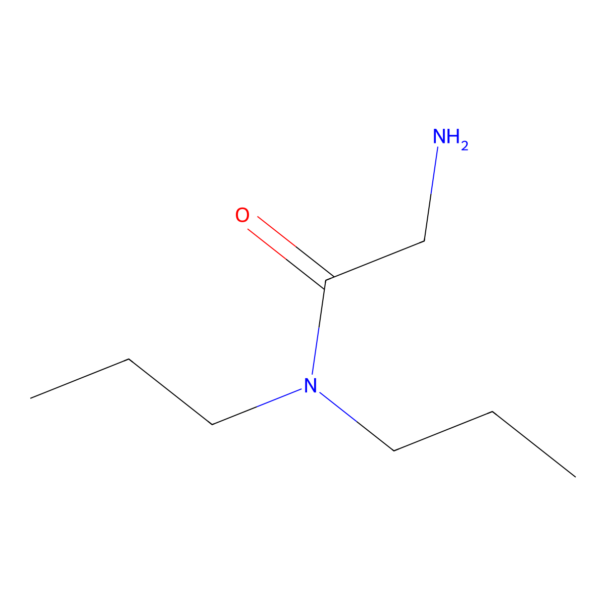2-amino-N,N-dipropyl-acetamide molecular structure, CAS 80008-03-3