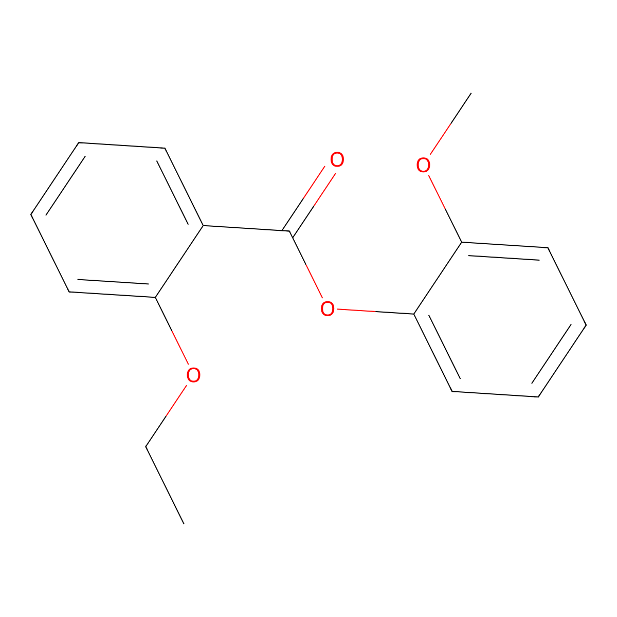 2-Methoxyphenyl 2-ethoxybenzoate molecular structure, CAS 80008-65-7