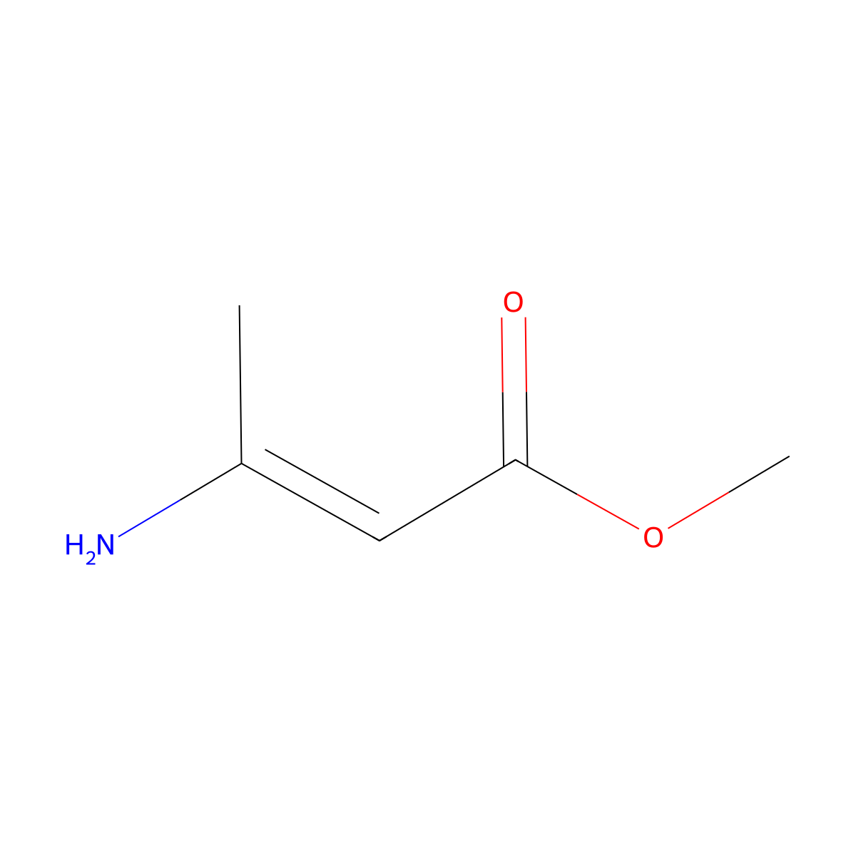 Methyl 3-amino-2-butenoate, (2E)- molecular structure, CAS 80012-11-9