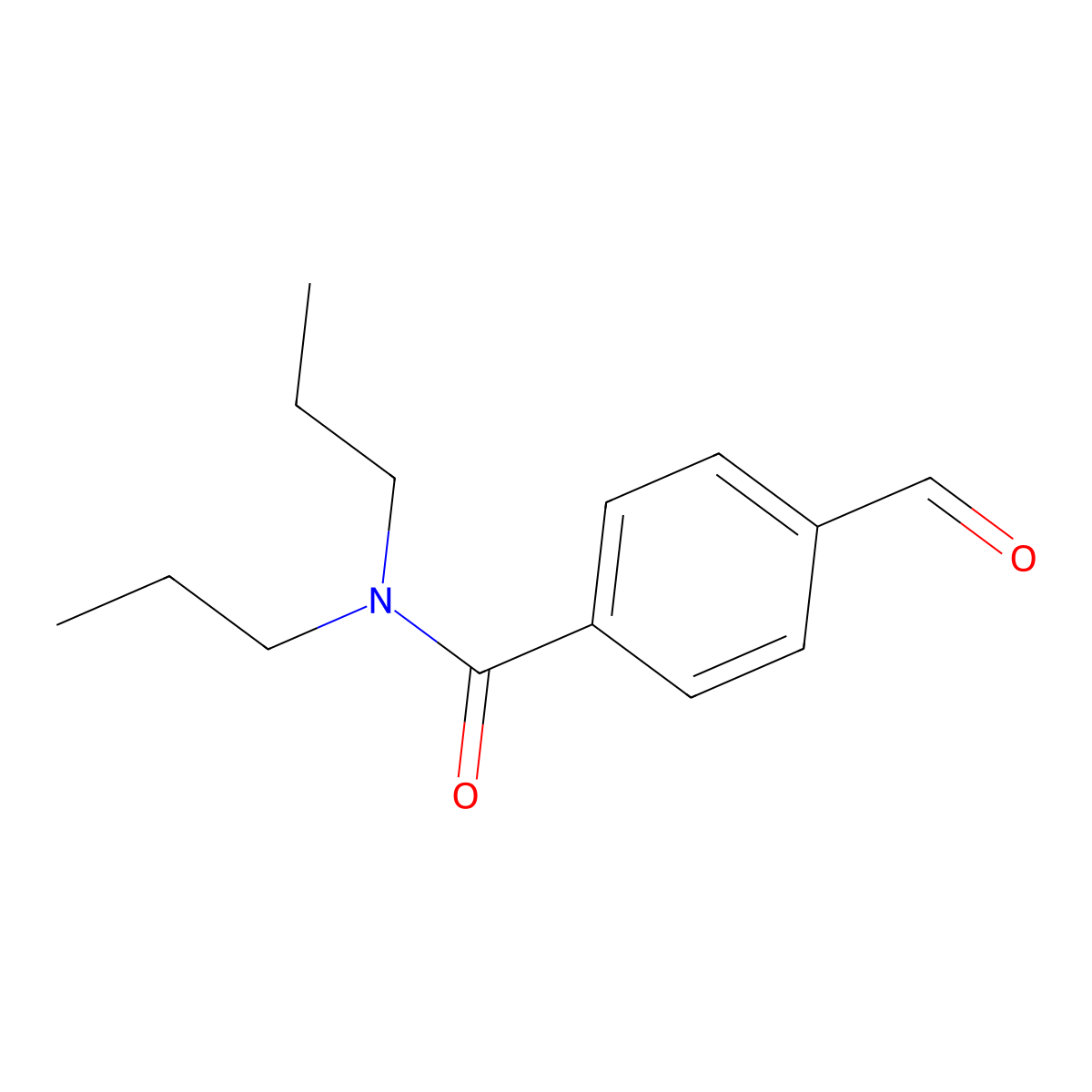 4-Formyl-N,N-dipropylbenzamide molecular structure, CAS 80020-16-2